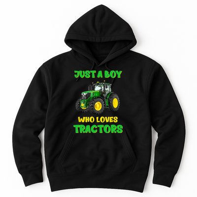 Farm Lifestyle Just A Boy Who Loves Tractors Boy Teens Hoodie