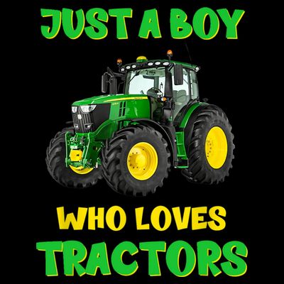 Farm Lifestyle Just A Boy Who Loves Tractors Boy Teens T-Shirt