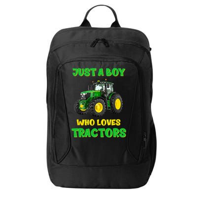 Farm Lifestyle Just A Boy Who Loves Tractors Boy Teens City Backpack