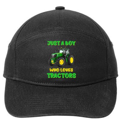 Farm Lifestyle Just A Boy Who Loves Tractors Boy Teens 7-Panel Snapback Hat