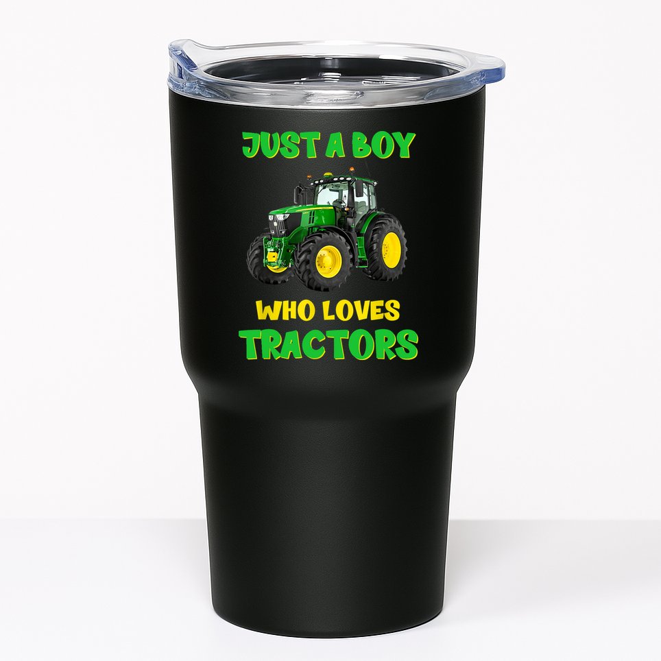 Farm Lifestyle Just A Boy Who Loves Tractors Boy Teens Tumbler