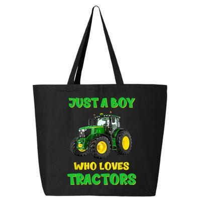 Farm Lifestyle Just A Boy Who Loves Tractors Boy Teens 25L Jumbo Tote