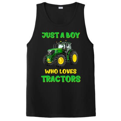 Farm Lifestyle Just A Boy Who Loves Tractors Boy Teens PosiCharge Competitor Tank