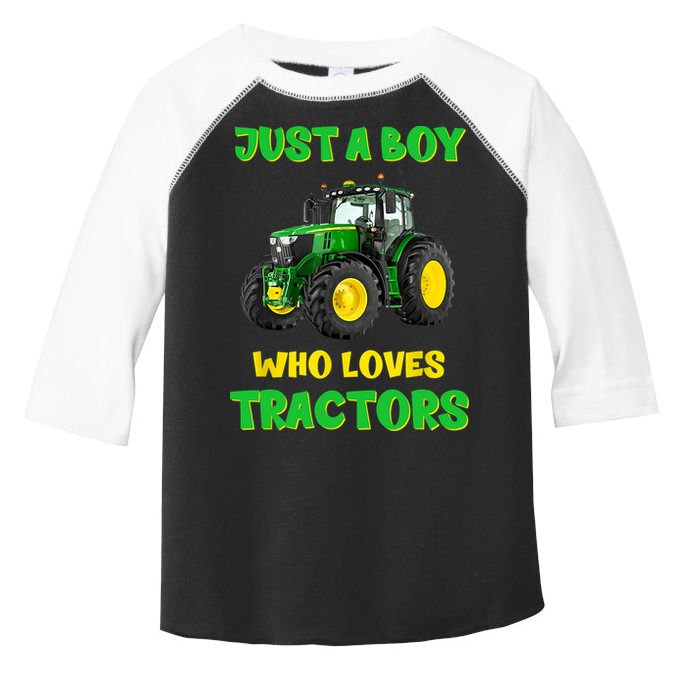 Farm Lifestyle Just A Boy Who Loves Tractors Boy Teens Toddler Fine Jersey T-Shirt