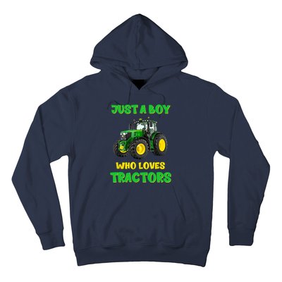 Farm Lifestyle Just A Boy Who Loves Tractors Boy Teens Hoodie