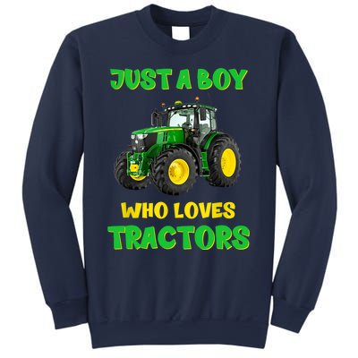 Farm Lifestyle Just A Boy Who Loves Tractors Boy Teens Sweatshirt