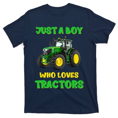 Farm Lifestyle Just A Boy Who Loves Tractors Boy Teens T-Shirt