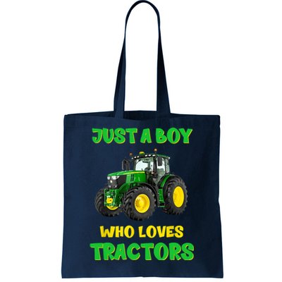 Farm Lifestyle Just A Boy Who Loves Tractors Boy Teens Tote Bag