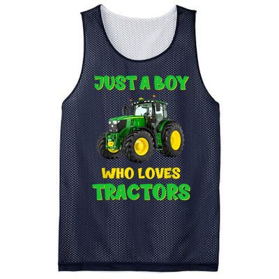 Farm Lifestyle Just A Boy Who Loves Tractors Boy Teens Mesh Reversible Basketball Jersey Tank