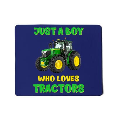 Farm Lifestyle Just A Boy Who Loves Tractors Boy Teens Mousepad