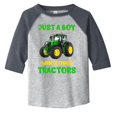 Farm Lifestyle Just A Boy Who Loves Tractors Boy Teens Toddler Fine Jersey T-Shirt