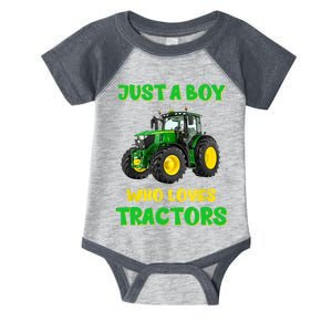 Farm Lifestyle Just A Boy Who Loves Tractors Boy Teens Infant Baby Jersey Bodysuit