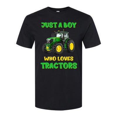 Farm Lifestyle Just A Boy Who Loves Tractors Boy Teens Softstyle CVC T-Shirt