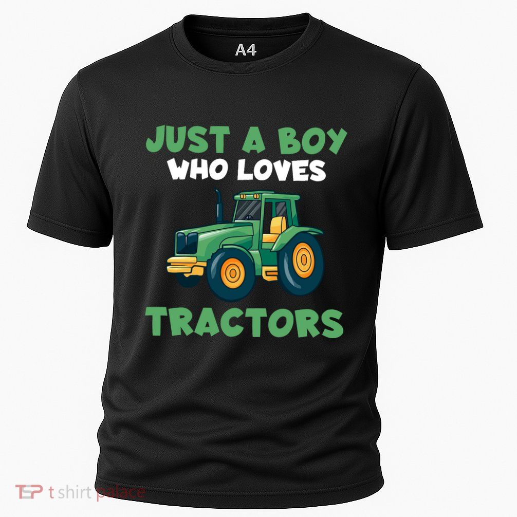 Farm Lifestyle Just A Boy Who Loves Tractors Performance Shirt