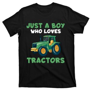 Farm Lifestyle Just A Boy Who Loves Tractors T-Shirt