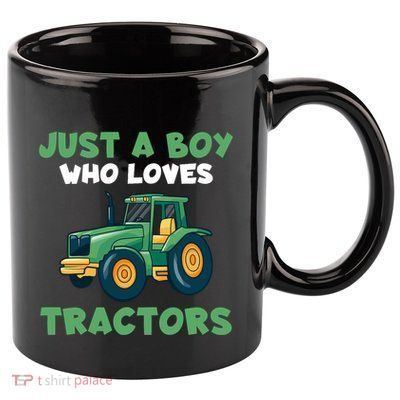 Farm Lifestyle Just A Boy Who Loves Tractors 11oz C Handle Ceramic Mug