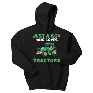 Farm Lifestyle Just A Boy Who Loves Tractors Kids Hoodie