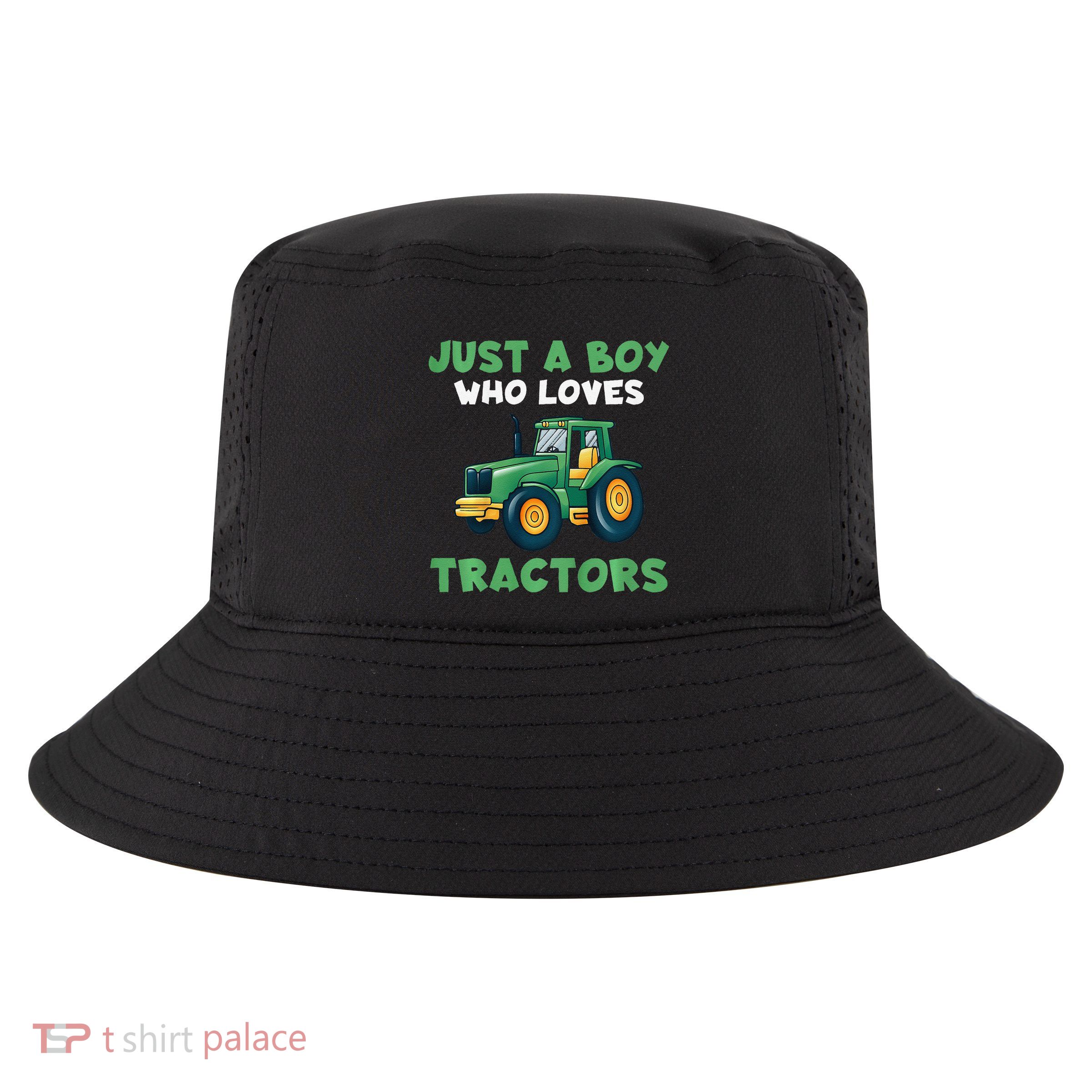 Farm Lifestyle Just A Boyss Who Loves Tractors Cool Comfort Performance Bucket Hat
