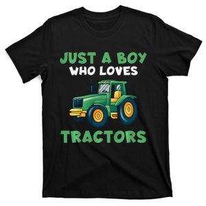 Farm Lifestyle Just A Boyss Who Loves Tractors T-Shirt