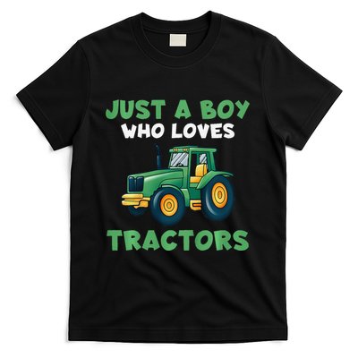 Farm Lifestyle Just A Boyss Who Loves Tractors T-Shirt