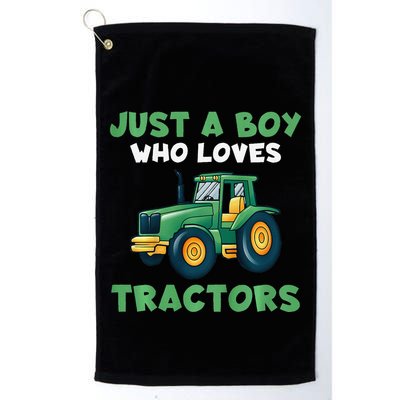 Farm Lifestyle Just A Boyss Who Loves Tractors Golf Towel