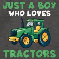 Farm Lifestyle Just A Boyss Who Loves Tractors Vector Backpack