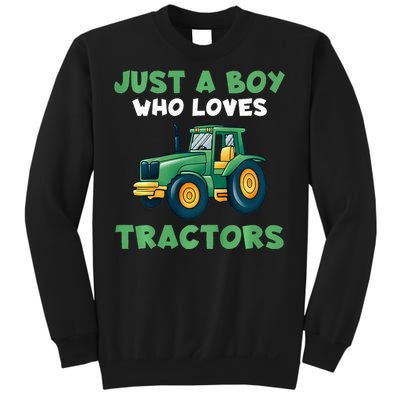 Farm Lifestyle Just A Boy Who Loves Tractors Sweatshirt