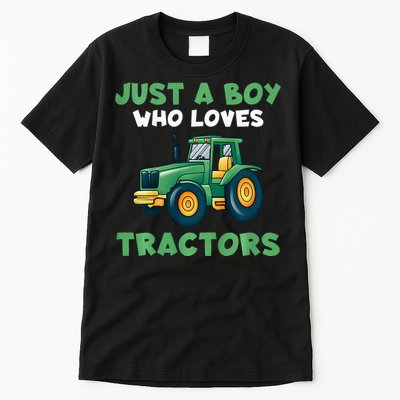 Farm Lifestyle Just A Boy Who Loves Tractors Tall T-Shirt