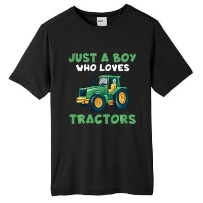 Farm Lifestyle Just A Boy Who Loves Tractors Tall Fusion ChromaSoft Performance T-Shirt