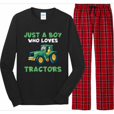 Farm Lifestyle Just A Boy Who Loves Tractors Long Sleeve Pajama Set