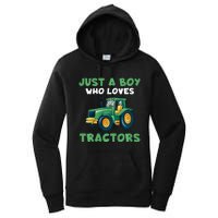 Farm Lifestyle Just A Boy Who Loves Tractors Women's Pullover Hoodie