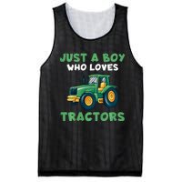 Farm Lifestyle Just A Boy Who Loves Tractors Mesh Reversible Basketball Jersey Tank