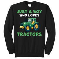 Farm Lifestyle Just A Boy Who Loves Tractors Tall Sweatshirt