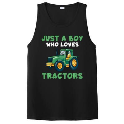 Farm Lifestyle Just A Boy Who Loves Tractors PosiCharge Competitor Tank