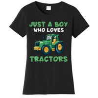 Farm Lifestyle Just A Boy Who Loves Tractors Women's T-Shirt