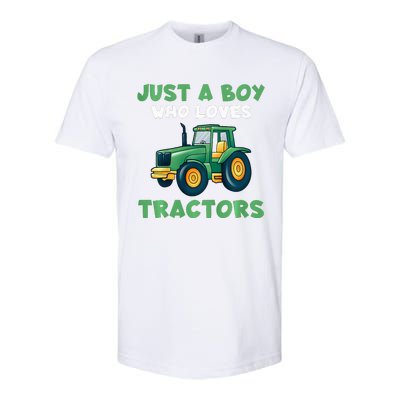 Farm Lifestyle Just A Boy Who Loves Tractors Softstyle CVC T-Shirt