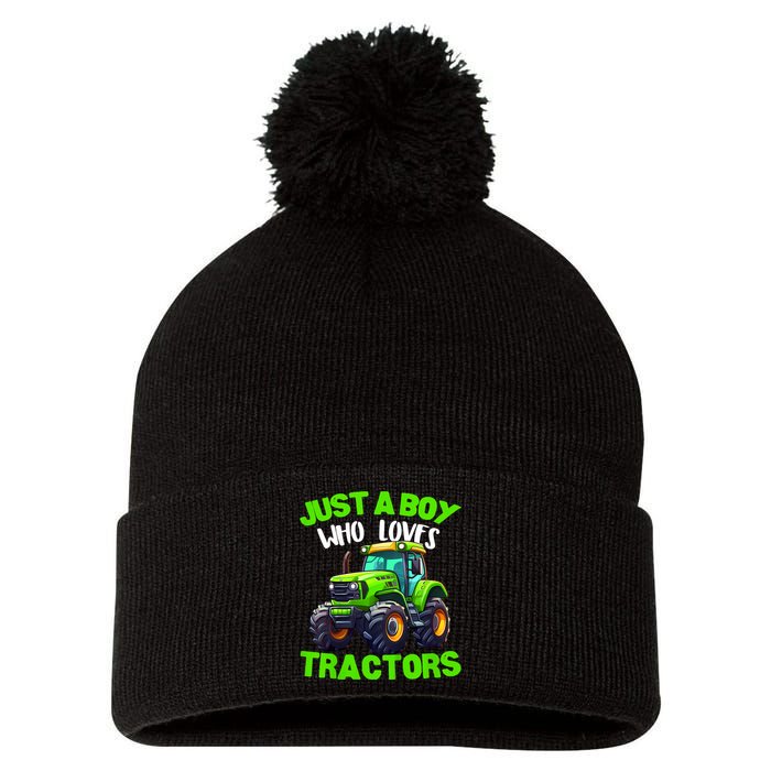 Farm Lifestyle Kids Tractor Lover Cute | & Girls Pom Pom 12in Knit Beanie