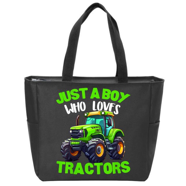 Farm Lifestyle Kids Tractor Lover Cute | & Girls Zip Tote Bag