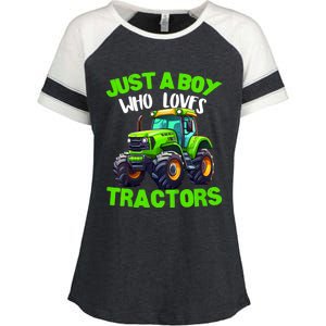 Farm Lifestyle Kids Tractor Lover Cute | & Girls Enza Ladies Jersey Colorblock Tee