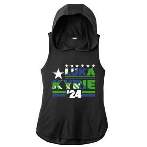 Funny Luka Kyrie 24 For President Kyrie First Name Ladies PosiCharge Tri-Blend Wicking Draft Hoodie Tank