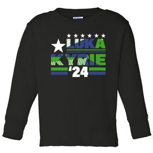 Funny Luka Kyrie 24 For President Kyrie First Name Toddler Long Sleeve Shirt