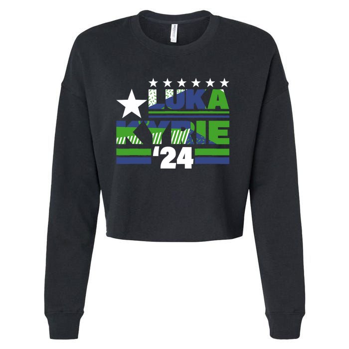 Funny Luka Kyrie 24 For President Kyrie First Name Cropped Pullover Crew