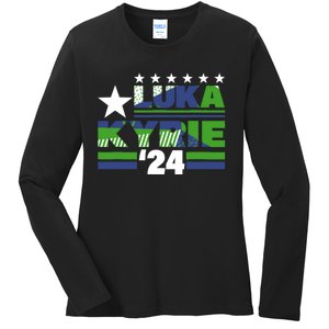 Funny Luka Kyrie 24 For President Kyrie First Name Ladies Long Sleeve Shirt