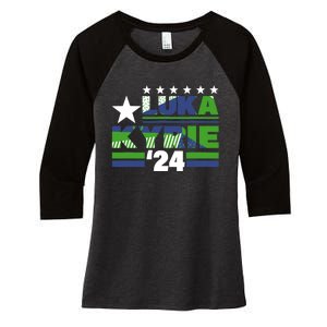 Funny Luka Kyrie 24 For President Kyrie First Name Women's Tri-Blend 3/4-Sleeve Raglan Shirt