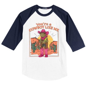 Youre A Cowboy Like Me Funny Frog Hat Cowgirl Baseball Sleeve Shirt