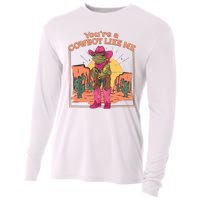 Youre A Cowboy Like Me Funny Frog Hat Cowgirl Cooling Performance Long Sleeve Crew