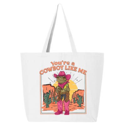 Youre A Cowboy Like Me Funny Frog Hat Cowgirl 25L Jumbo Tote