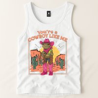 Youre A Cowboy Like Me Funny Frog Hat Cowgirl Tank Top