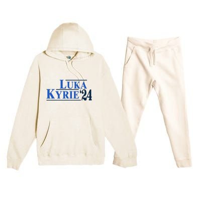 Funny Luka Kyrie 24 For President Kyrie First Name Premium Hooded Sweatsuit Set