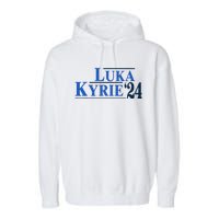 Funny Luka Kyrie 24 For President Kyrie First Name Garment-Dyed Fleece Hoodie